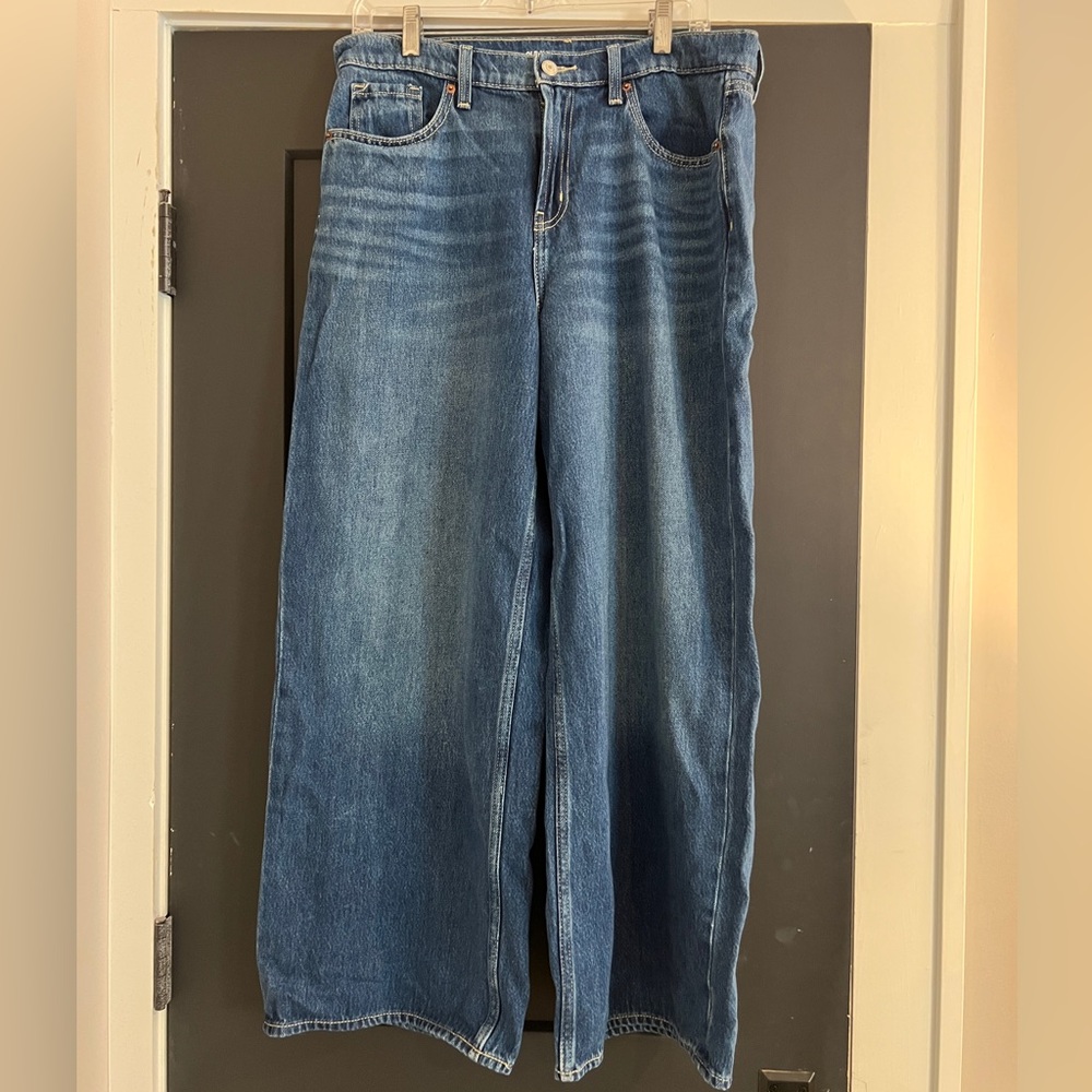 OLD NAVY: Baggy Wide-Leg Blue Denim Jeans, Sz12